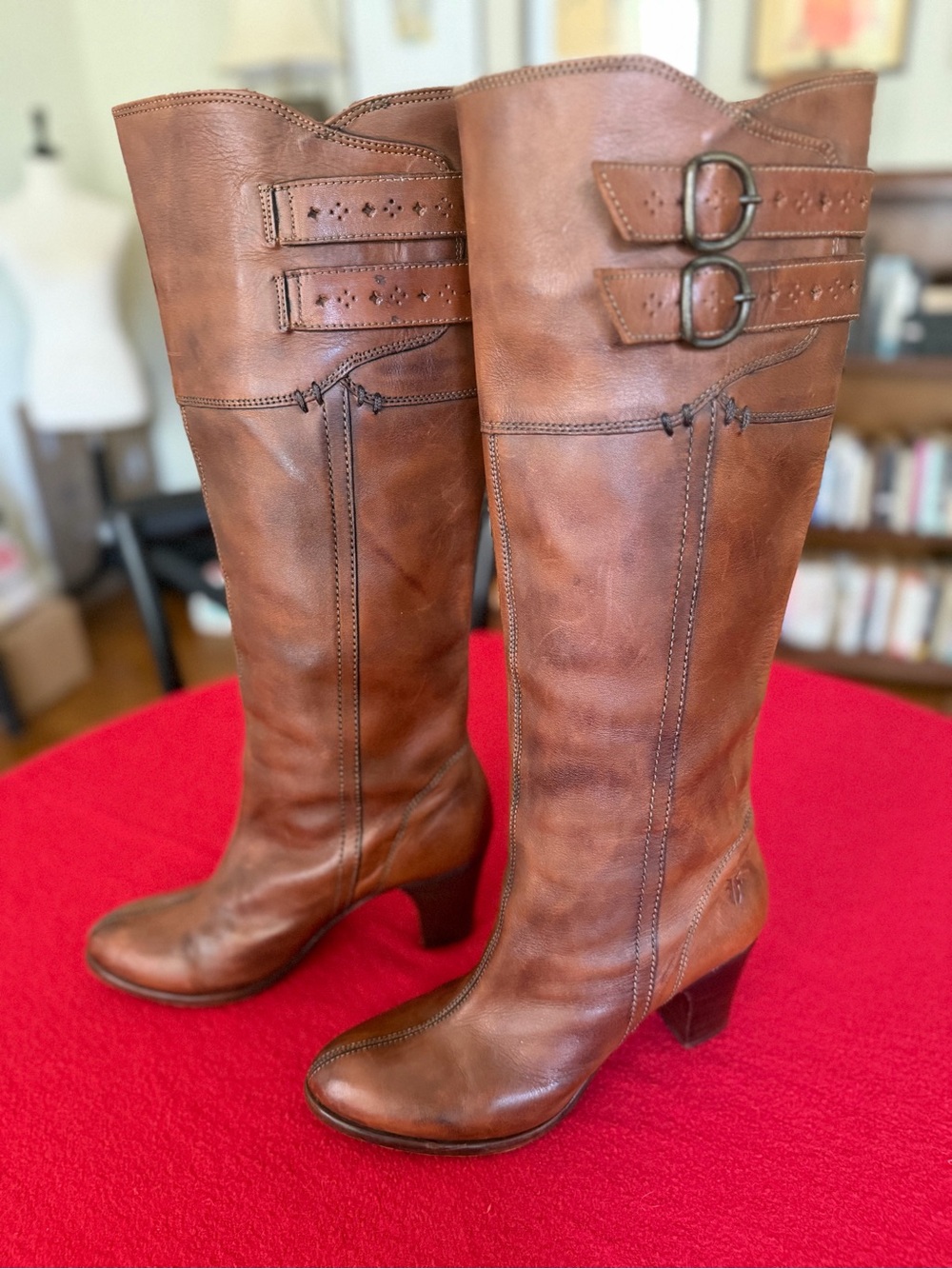 FRYE Knee-High Pull-On Boots - Brown Size 8B